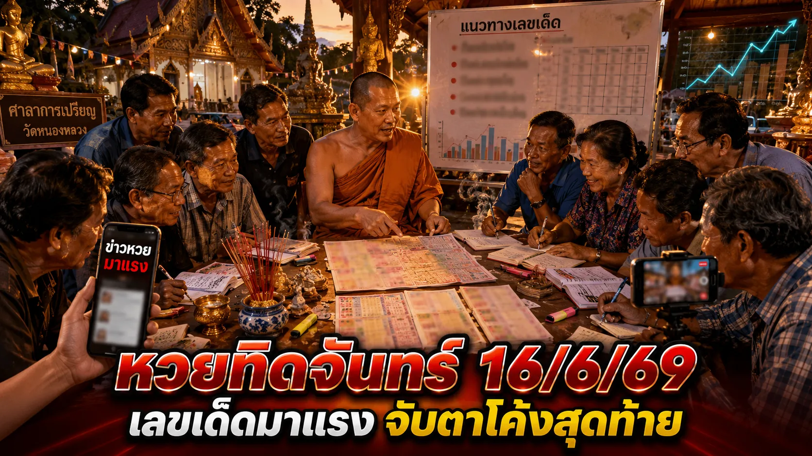หวยทิดจันทร์ 16/6/69 เลขเด่นมาแล้ว คอหวยจับตาชุดเลขดัง กระแสแรงก่อนวันประกาศผลรางวัล หวยทิดจันทร์ 16/6/69 เปิดเลขเด่นตัวเดียวมาแรง คอหวยแห่ส่องชุดเลขดังโค้งสุดท้ายก่อนหวยออก