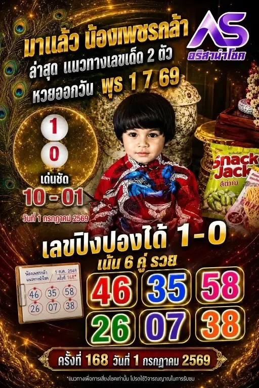 หวยปิงปอง ด.ช.เพชรกล้า 1-7-69