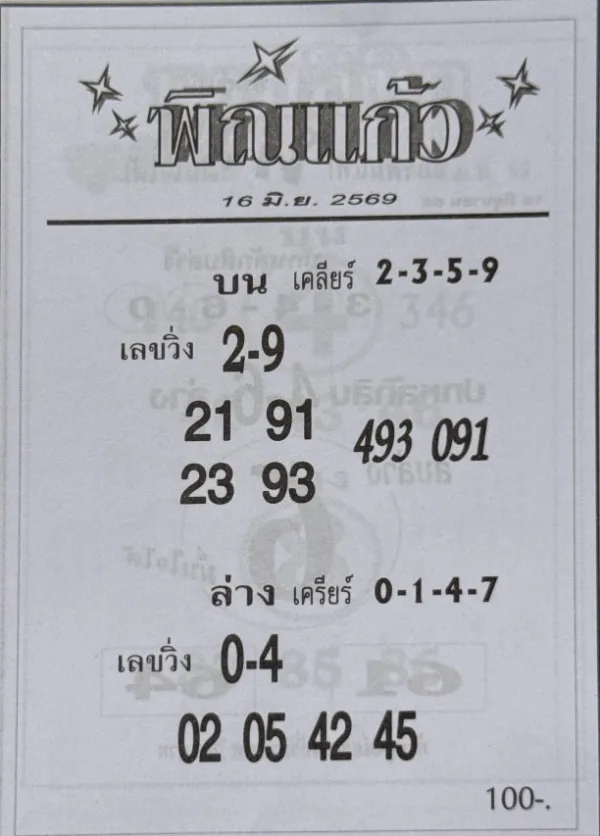 หวยพิณแก้ว 16/6/69 แนวทางเลขดังมาแรง คอหวยจับตาโค้งสุดท้ายก่อนออกรางวัล หวยพิณแก้ว 16/6/69 แนวทางเลขเด็ดงวดนี้ คอหวยแห่ติดตามเลขดังโค้งสุดท้ายก่อนหวยออก