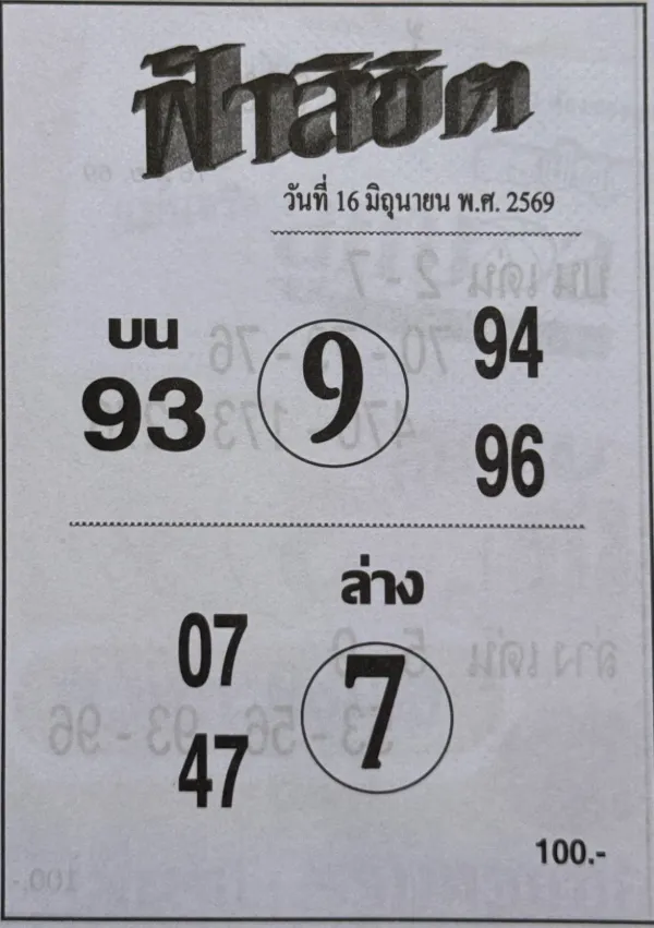 หวยฟ้าลิขิต 16/6/69 มาแล้ว คอหวยจับตาแนวทางเลขเด่น โค้งสุดท้ายก่อนออกรางวัล หวยฟ้าลิขิต 16/6/69 แนวทางเลขเด็ดงวดนี้ที่คอหวยติดตามก่อนวันประกาศผลรางวัล