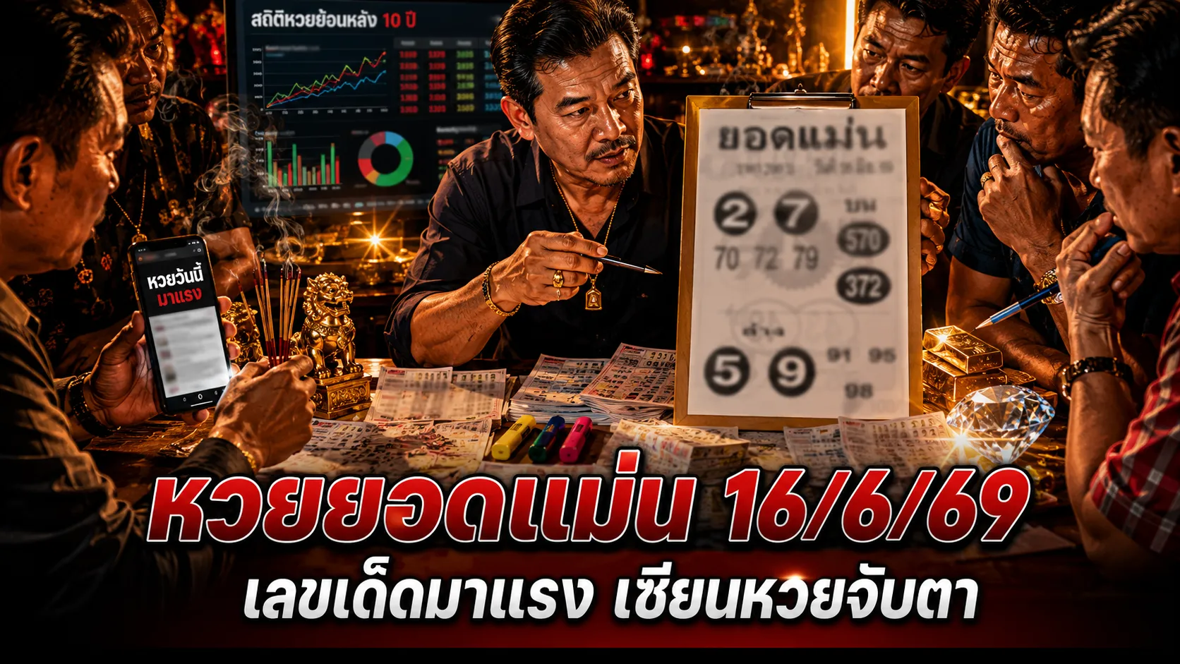 หวยยอดแม่น 16/6/69 ปล่อยเลขเด่นมาแล้ว คอหวยแห่จับตา ลุ้นเลขสองตัวและสามตัวก่อนวันออกรางวัล หวยยอดแม่น 16/6/69 ปล่อยเลขเด็ดงวดนี้มาแล้ว เด่น 2-7 พร้อมเลขสองตัว 70 72 79 และเลขสามตัว 570 372 คอหวยแห่ส่องแนวทางหวยรัฐบาล 16/6/69 วิเคราะห์เลขเด่น เลขวิ่ง เลขมาแรงก่อนวันออกรางวัล