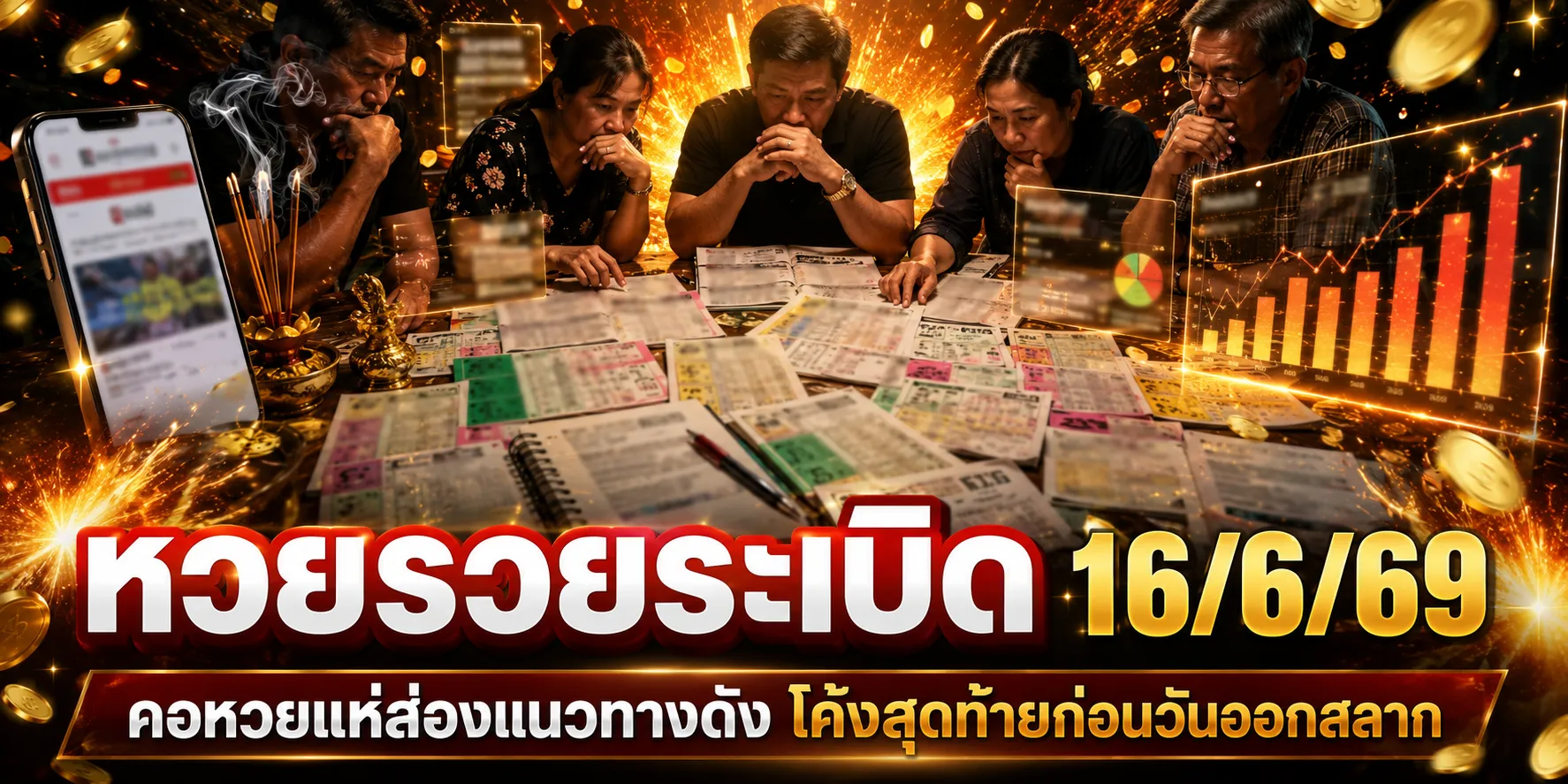 หวยรวยระเบิด 16/6/69 ปล่อยเลขเด่นมาแล้ว คอหวยจับตาเลข ลุ้นโค้งสุดท้ายก่อนออกรางวัล หวยรวยระเบิด 16/6/69 ปล่อยเลขเด่นมาแล้ว คอหวยจับตาเลข ลุ้นโค้งสุดท้ายก่อนออกรางวัล