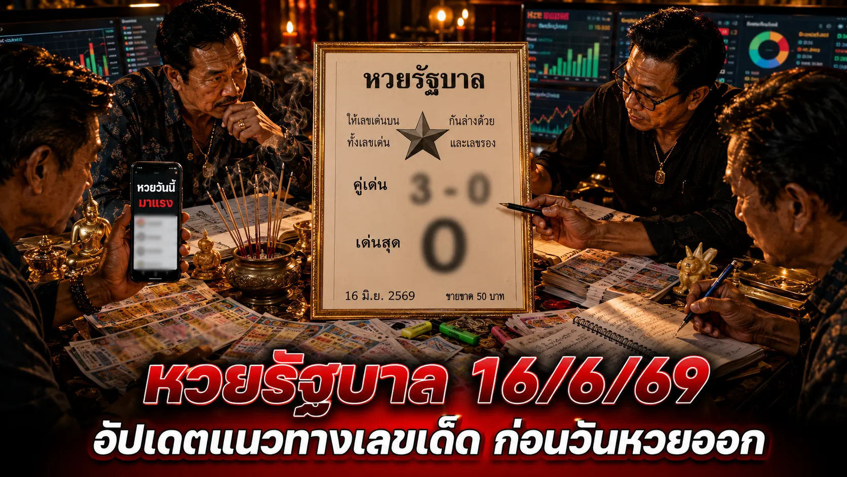 หวยรัฐบาล 16/6/69 มาแล้ว คอหวยจับตาแนวทางเลขดังโค้งสุดท้ายก่อนออกรางวัล หวยรัฐบาล 16-6-69 มาแล้ว คู่เด่น 3-0 เด่นสุด 0 คอหวยจับตาแนวทางเลขดังโค้งสุดท้ายก่อนออกรางวัล