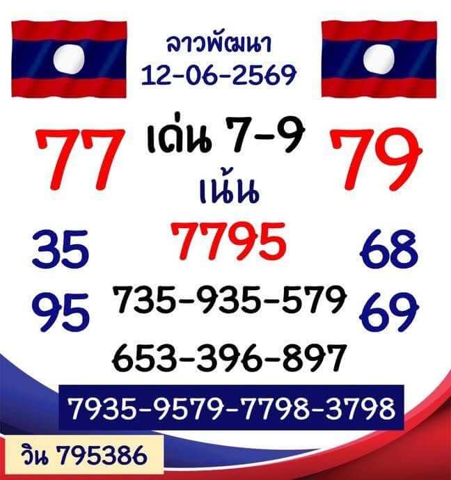 หวยลาว 12-6-69 ชุด10