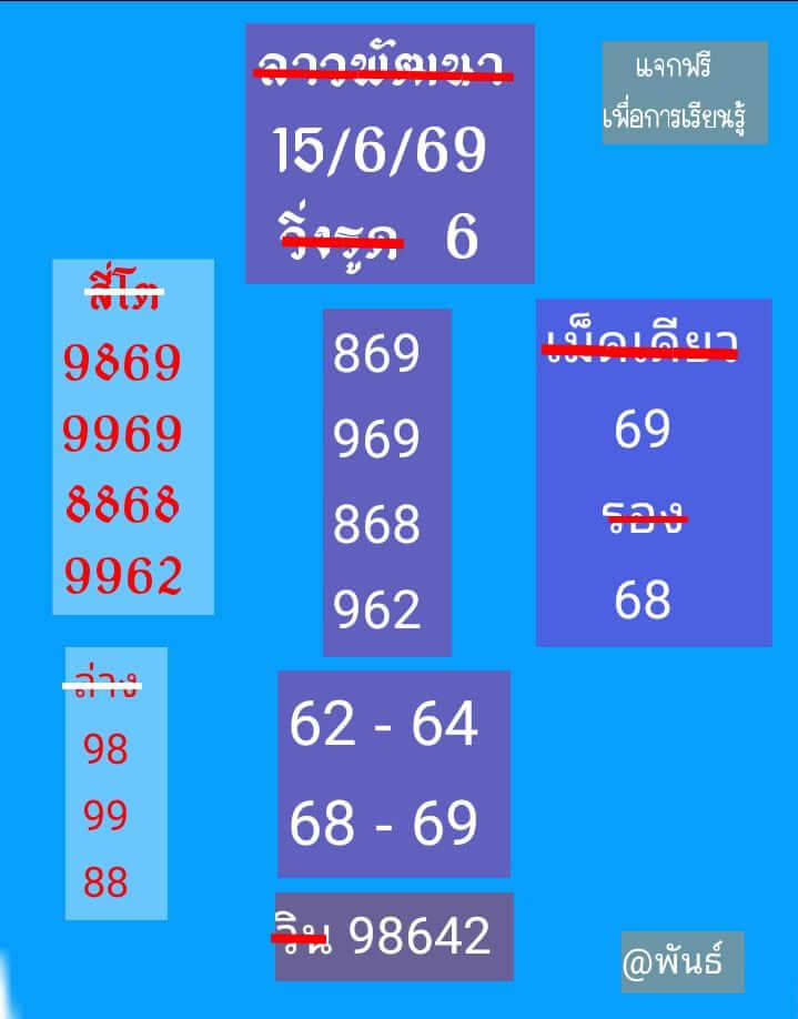 หวยลาว 15-6-69 ชุด10