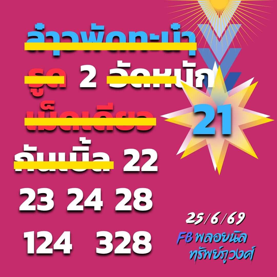 หวยลาว 25-6-69 ชุด8