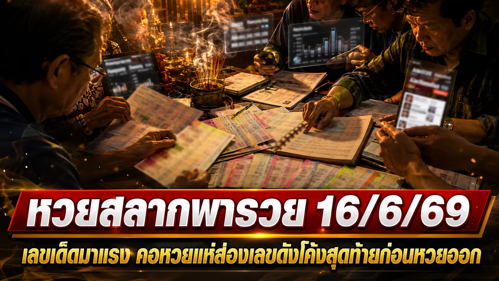 หวยสลากพารวย 16/6/69 คอหวยแห่ส่องเลขดังโค้งสุดท้ายก่อนหวยออก หวยสลากพารวย 16-6-69
