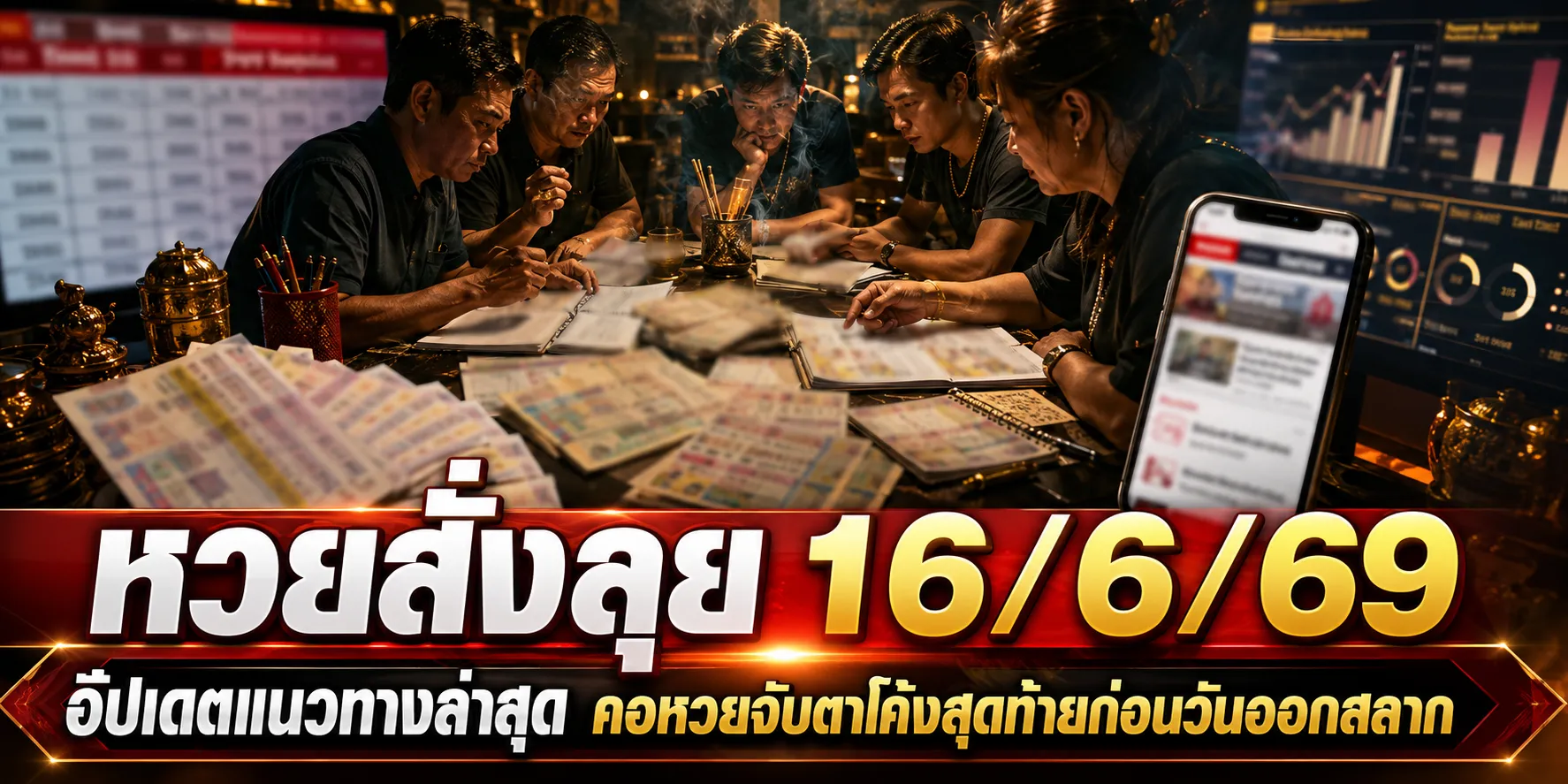 หวยสั่งลุย 16/6/69 มาแรง! เปิดเลขเด่น 6-2 พร้อมชุดเด็ด 60 64 69 คอหวยแห่ส่องโค้งสุดท้าย หวยสั่งลุย 16-6-69