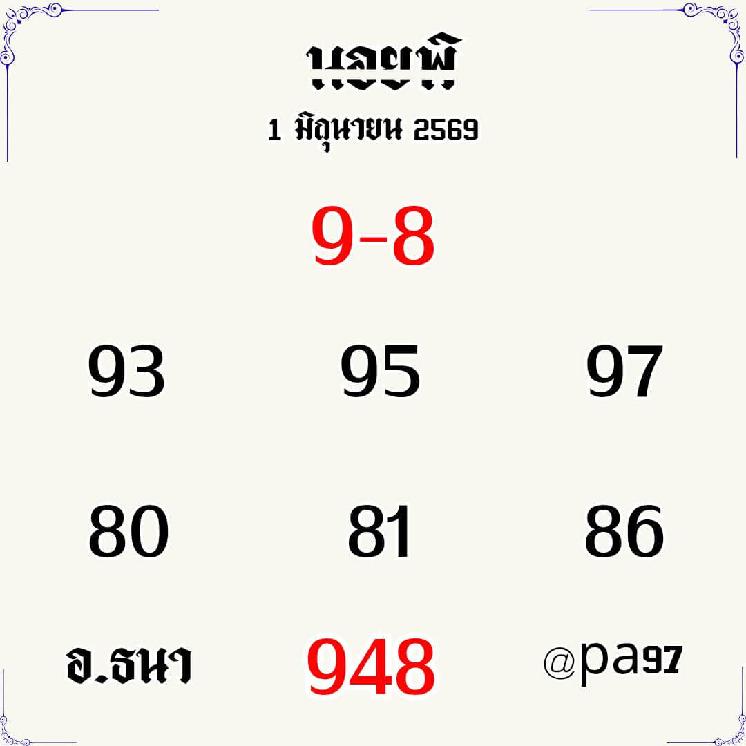 แนวทางหวยฮานอย 1/6/69 แนวทางหวยฮานอยวันนี้ออก งวดวันที่ 1 มิถุนายน 2569 หวยฮานอย 1-6-69 ชุด1