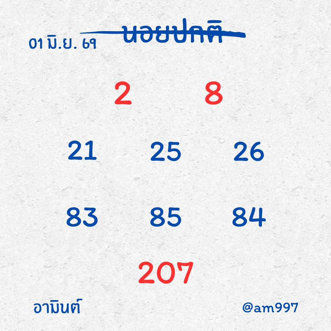 แนวทางหวยฮานอย 1/6/69 แนวทางหวยฮานอยวันนี้ออก งวดวันที่ 1 มิถุนายน 2569 หวยฮานอย 1-6-69 ชุด5