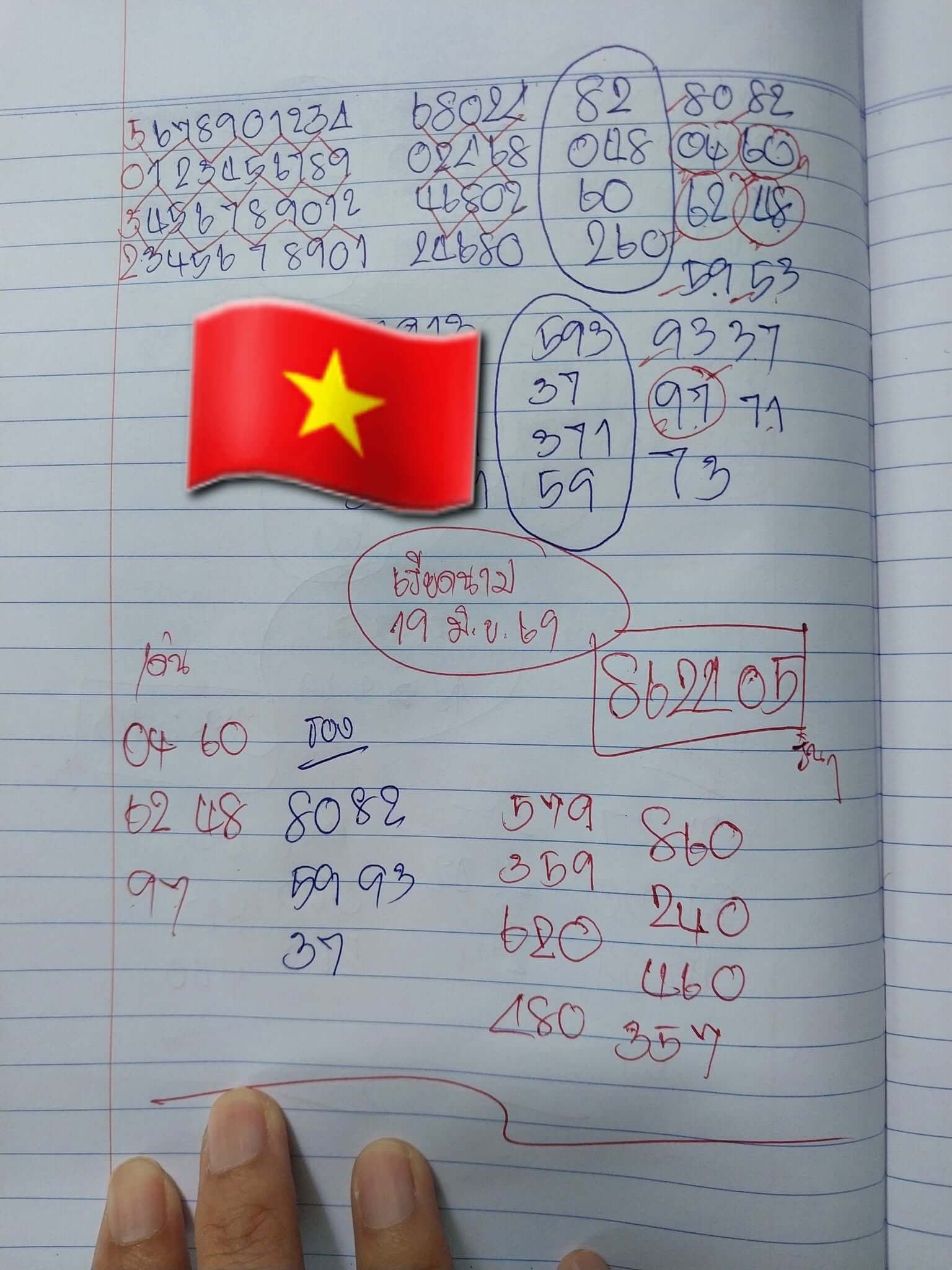 หวยฮานอย 19-6-69 ชุด2