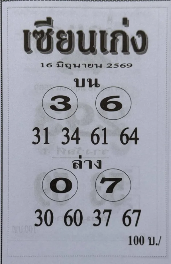 หวยเซียนเก่ง 16/6/69 เปิดโพยเลขเด็ดโค้งสุดท้าย เด่น 3-6 มาแรง คอหวยจับตาชุด 31-34-61-64 ก่อนวันหวยออก หวยเซียนเก่ง 16/6/69 อัปเดตเลขเด็ดงวดนี้ก่อนหวยออก เด่นบน 3-6 จับคู่ 31 34 61 64 เด่นล่าง 0-7 ชุด 30 60 37 67
