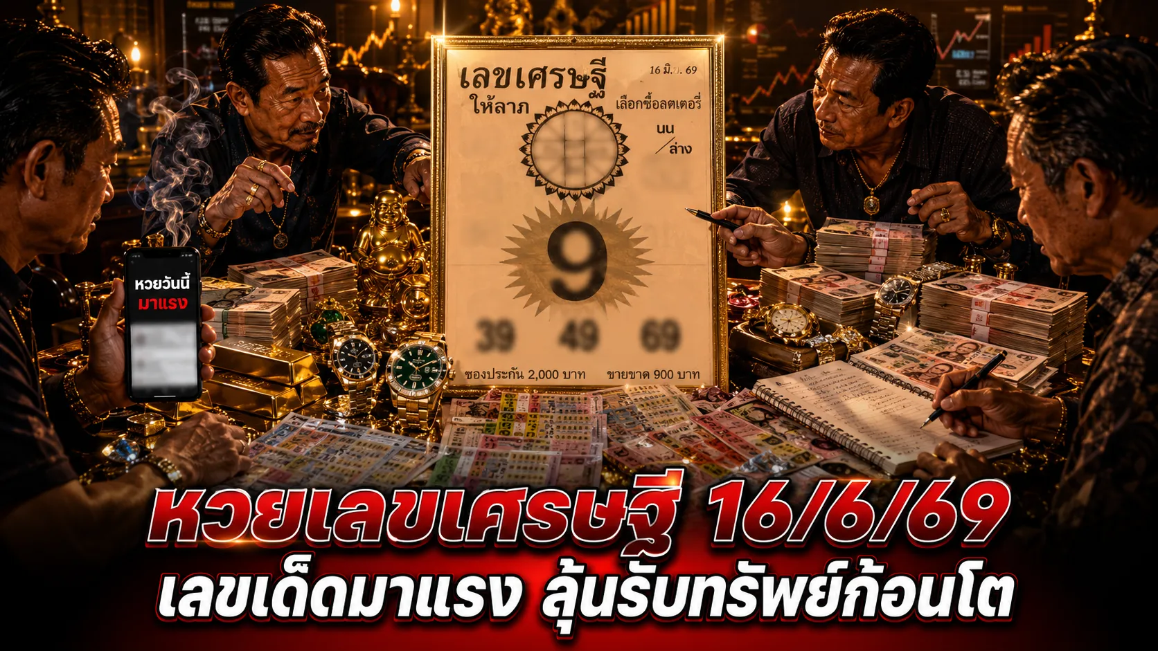 หวยเลขเศรษฐี 16/6/69 มาแล้ว เลขเด่น 9 ชัดเต็มตา คอหวยจับตา 39-49-69 ลุ้นโค้งสุดท้าย หวยเลขเศรษฐี 16/6/69 ปล่อยเลขเด็ดเน้นๆ เด่น 9 มาแรง จับตา 39-49-69 ลุ้นหวยงวดนี้
