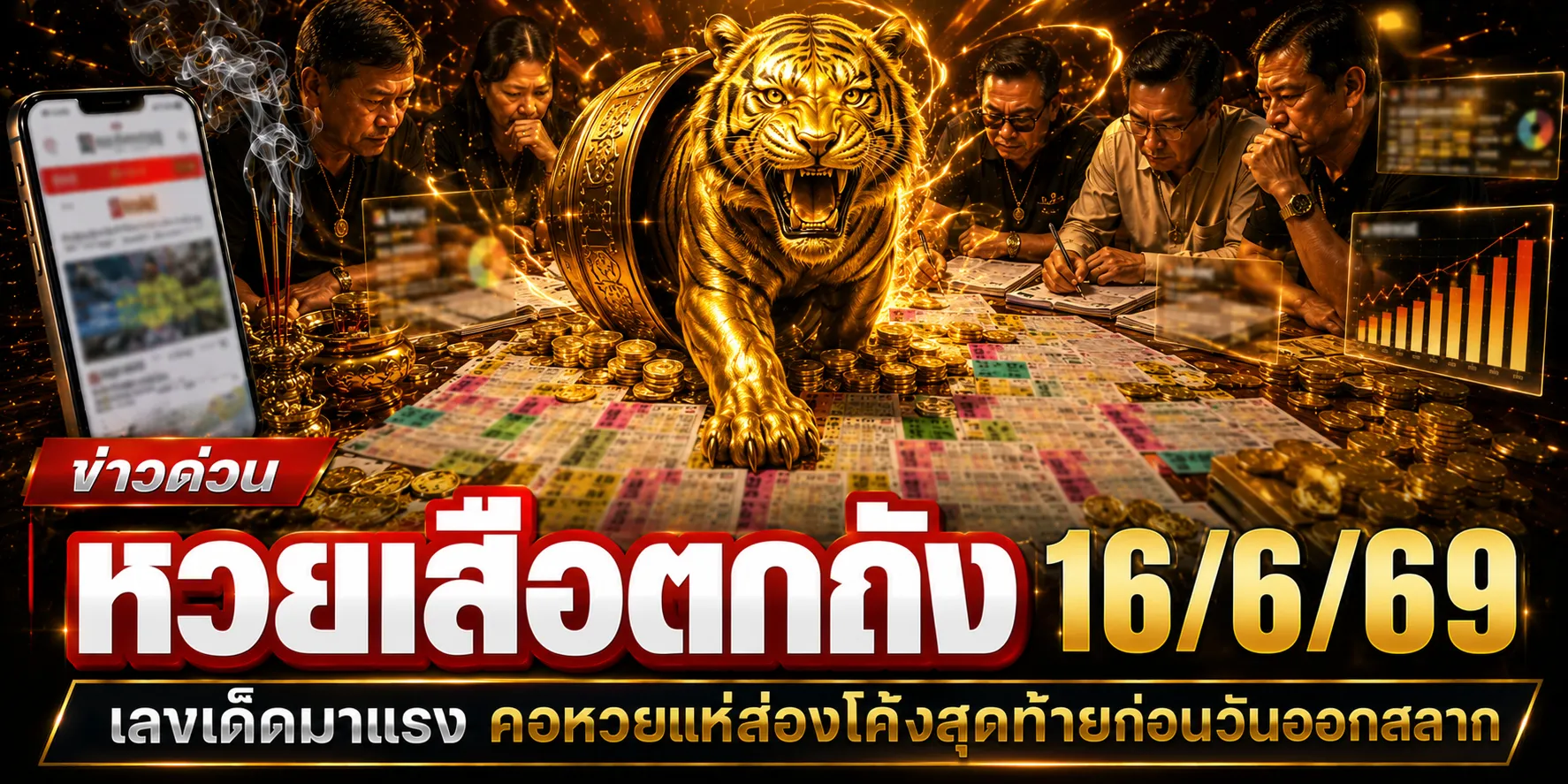 หวยเสือตกถัง 16/6/69 ปล่อยเลขล่างเด่น 8 มาแรง คอหวยจับตา 83-84-80 โค้งสุดท้ายก่อนออกรางวัล หวยเสือตกถัง 16/6/69 ปล่อยเลขล่างเด่น 8 มาแรง คอหวยจับตา 83-84-80 โค้งสุดท้ายก่อนออกรางวัล