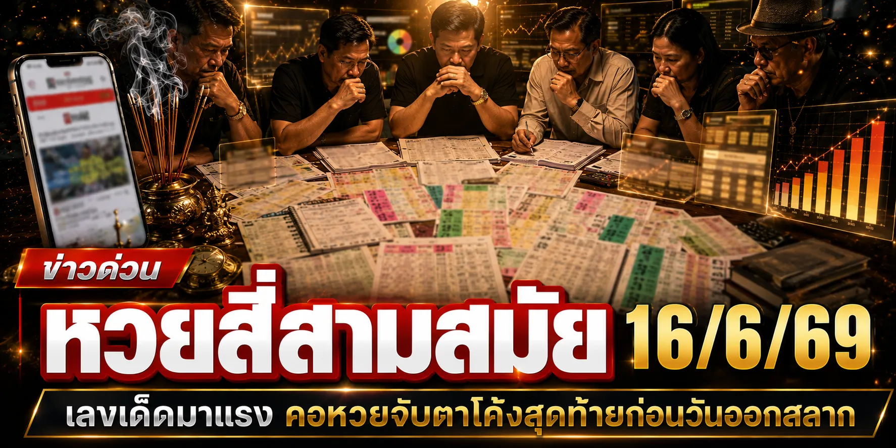 หวยสี่สามสมัย 16/6/69 ปล่อยเลขเด็ดโค้งสุดท้าย เด่น 5 มาแรง คอหวยจับตาชุด 273-653 ก่อนวันออกรางวัล หวยสี่สามสมัย 16/6/69 ปล่อยเลขเด็ดโค้งสุดท้าย เด่น 5 มาแรง คอหวยจับตาชุด 273-653 ก่อนวันออกรางวัล