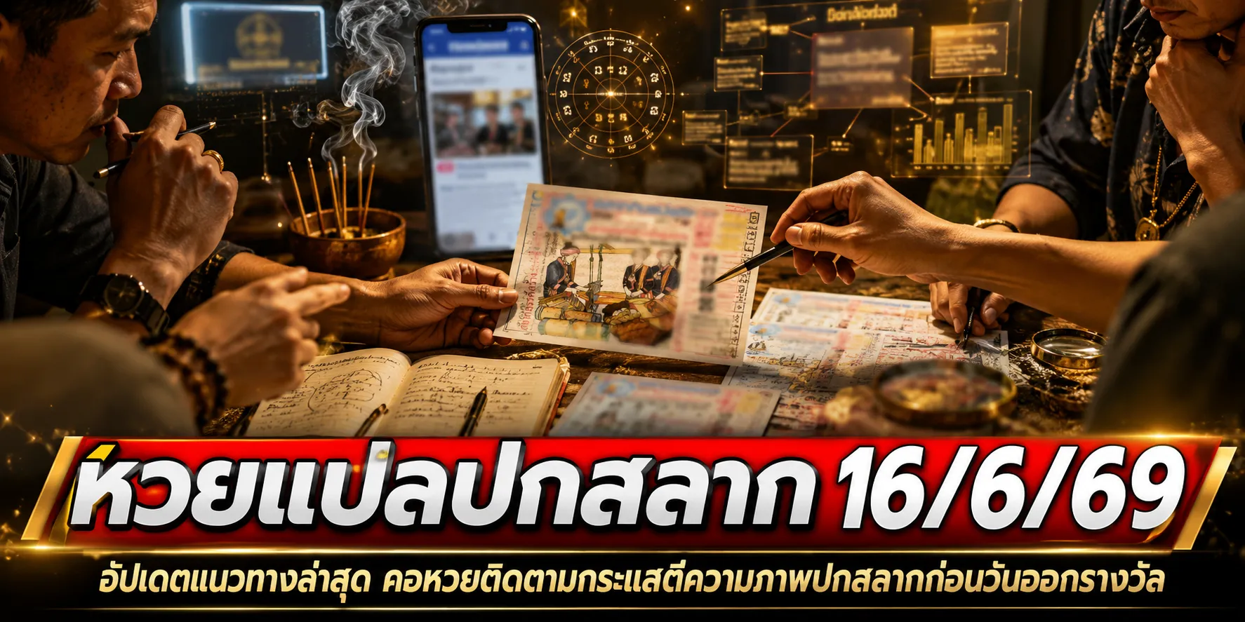 หวยแปลปกสลาก 16/6/69 คอหวยแห่ตีความภาพหน้าปกสลากงวดนี้ หวยแปลปกสลาก 16-6-69