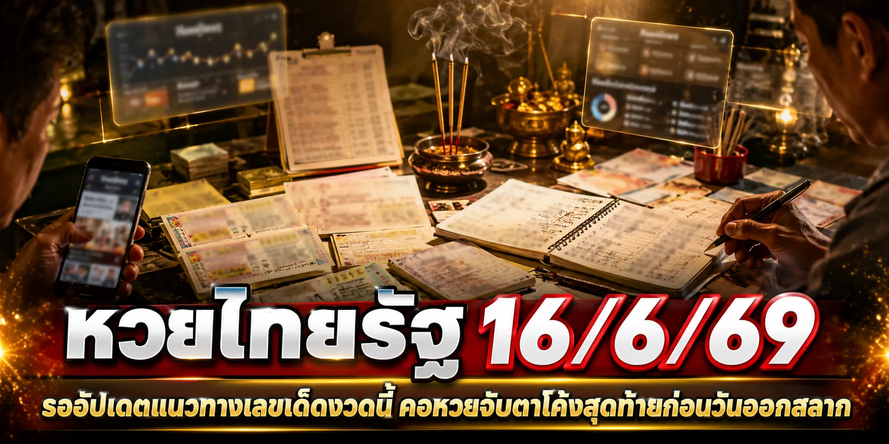 หวยไทยรัฐ 16/6/69 รออัปเดตแนวทางเลขเด็ดงวดนี้ คอหวยจับตาโค้งสุดท้ายก่อนวันออกสลาก หวยไทยรัฐ 16-6-69