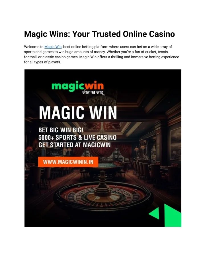 When I Tried Magic Win Casino, I Was Shocked by the Speed
